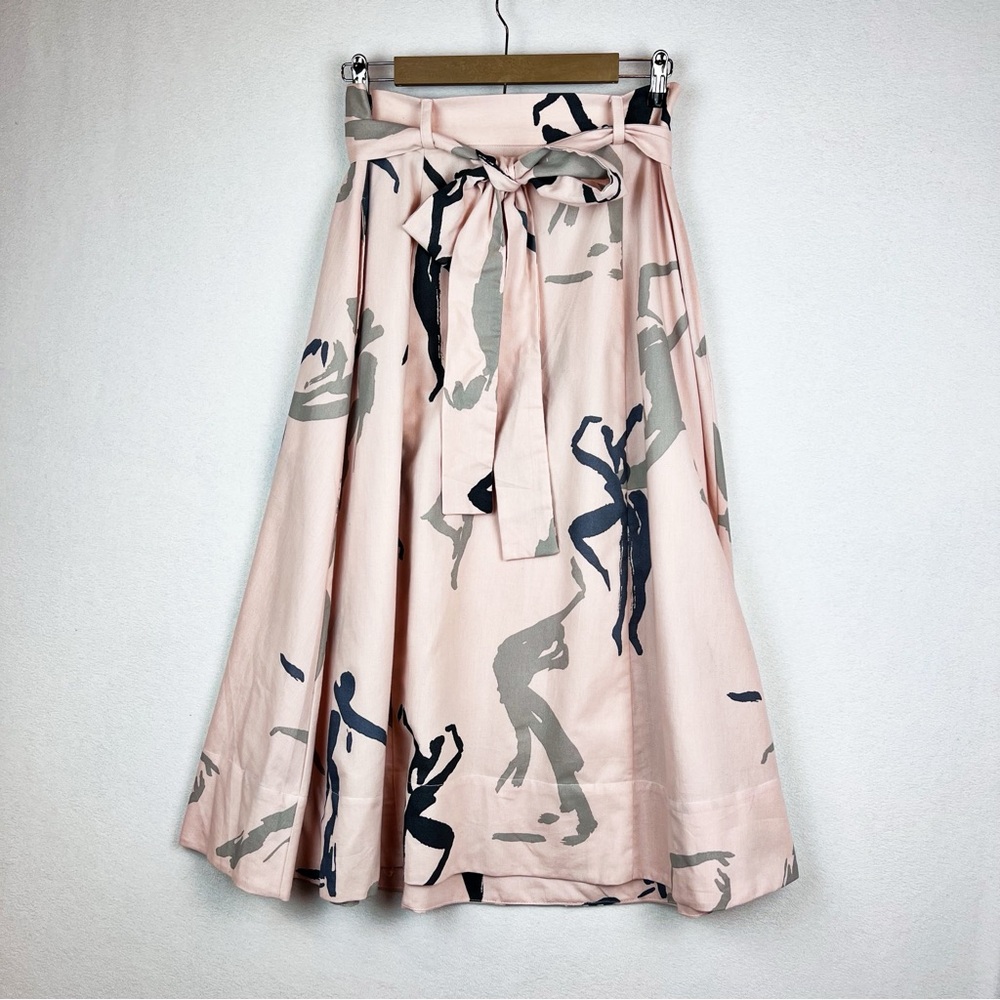 KOWTOW Audition Skirt Dancer Size M (8) Pale Pink Abstract Print Art to Wear - Picture 4 of 15